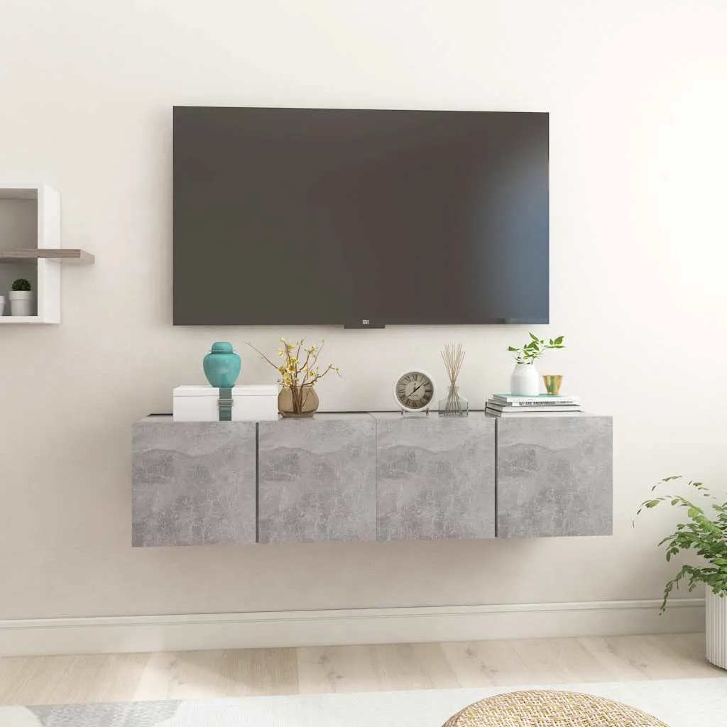 vidaXL Viseći TV ormarići 2 kom siva boja betona 60 x 30 x 30 cm - Venlo