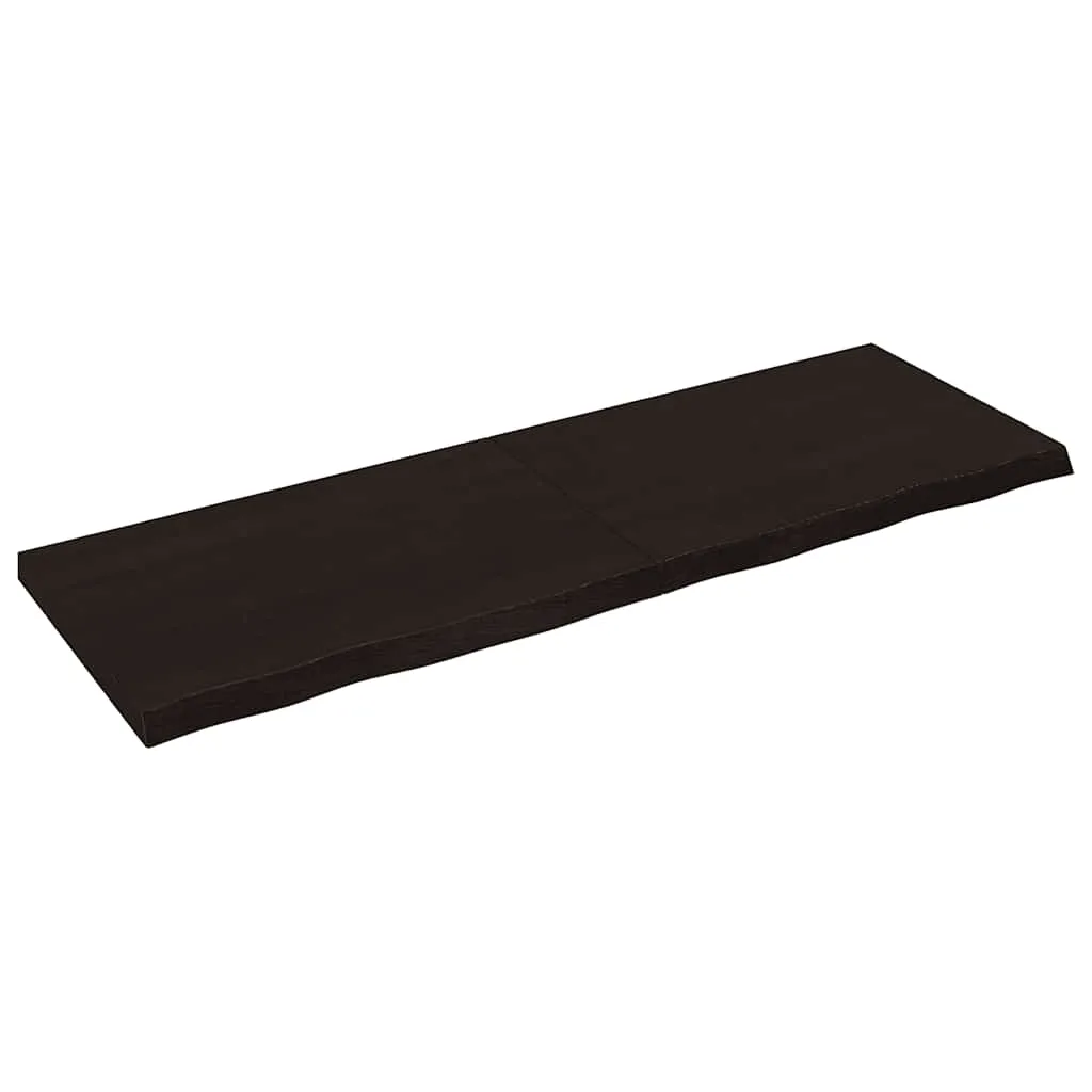 vidaXL Stolna ploča tamnosmeđa 180x60x(2-6) cm obrađena masivna hrast - Venlo