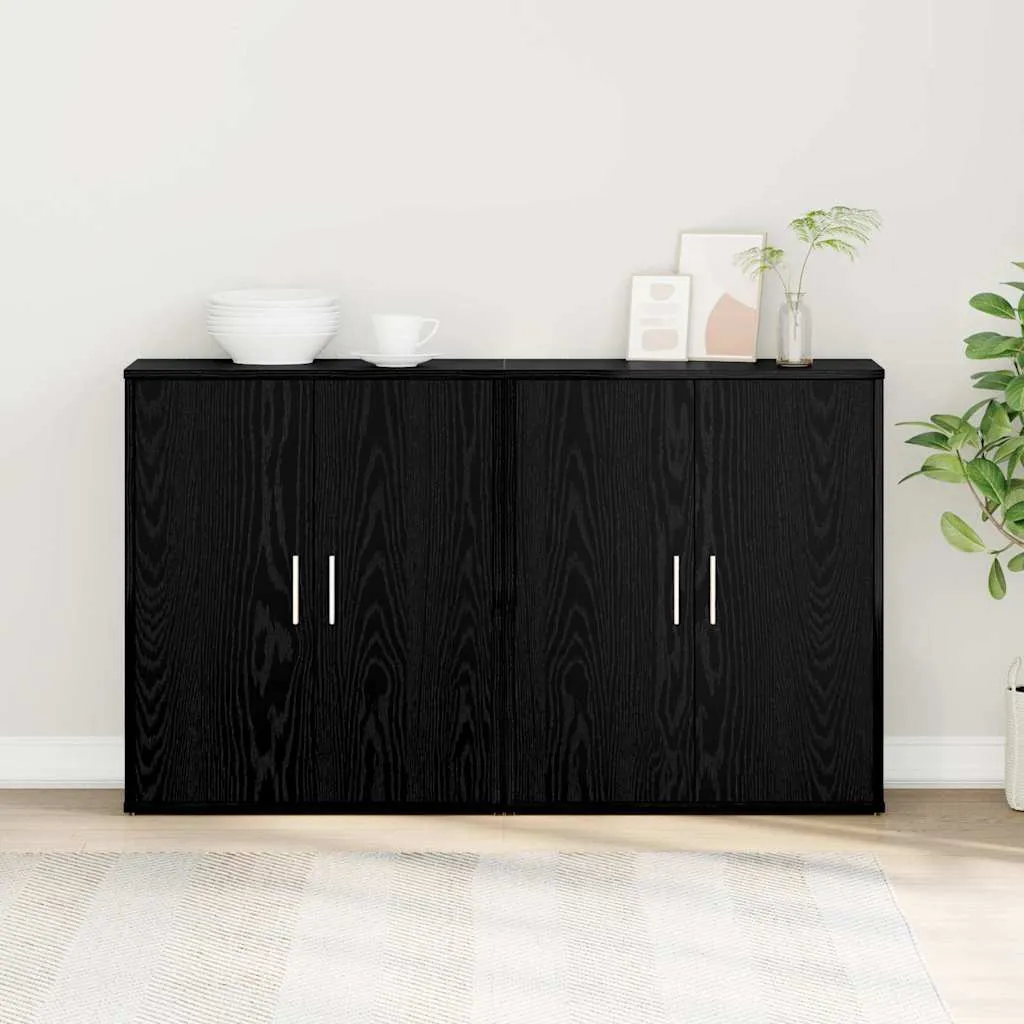 vidaXL Kreveta 2 kom. Crni hrast 60 x 31 x 70 cm Konstruirano drvo - Venlo