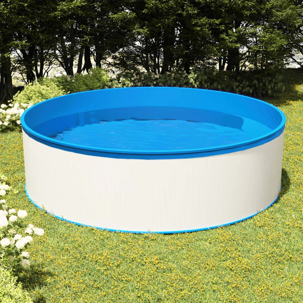 vidaxl nadzemni bazen s visećim skimmerom i crpkom 350 x 90 cm bijeli - slika 1