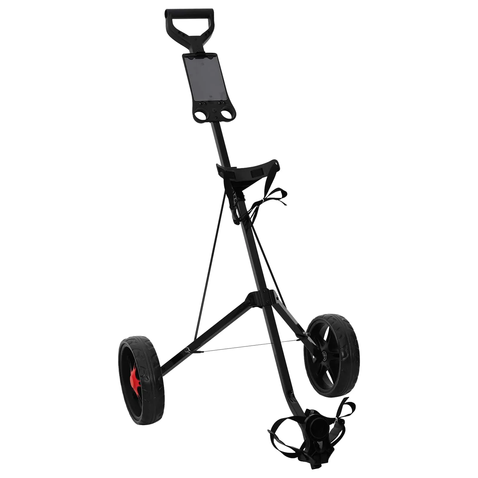 vidaxl golf trolej crna željezo sklopivo - slika 1