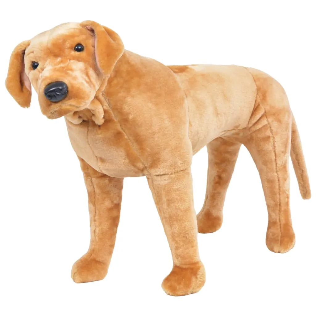 vidaxl samostojeći plišani labrador svjetlosmeđi xxl - slika 1