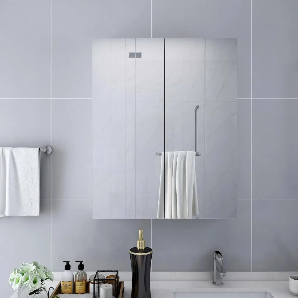 vidaXL 323607 Bathroom Mirror Cabinet White 60x15x75 cm MDF - Venlo