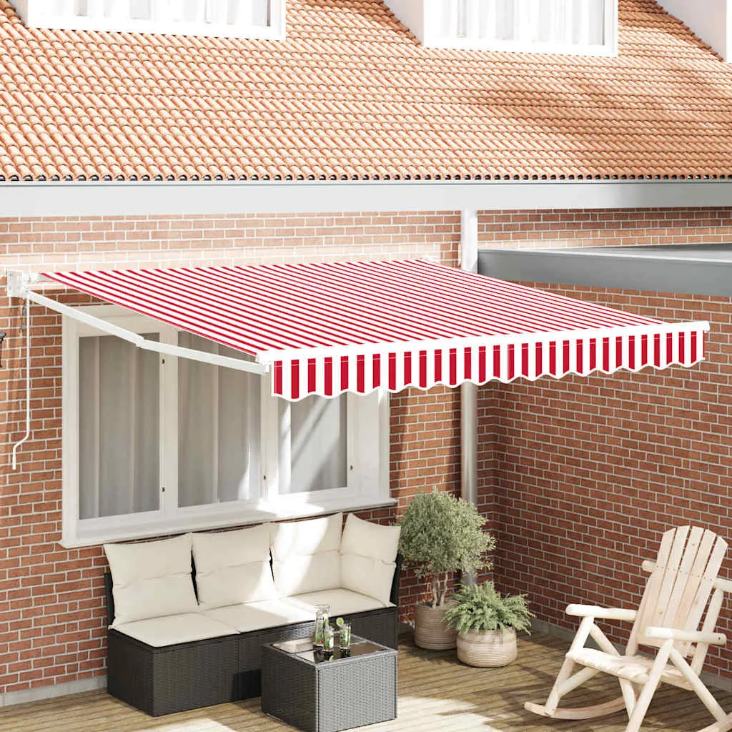 vidaXL Povlačivi tende Crvena 300 x 250 cm Poliester i metal - Venlo