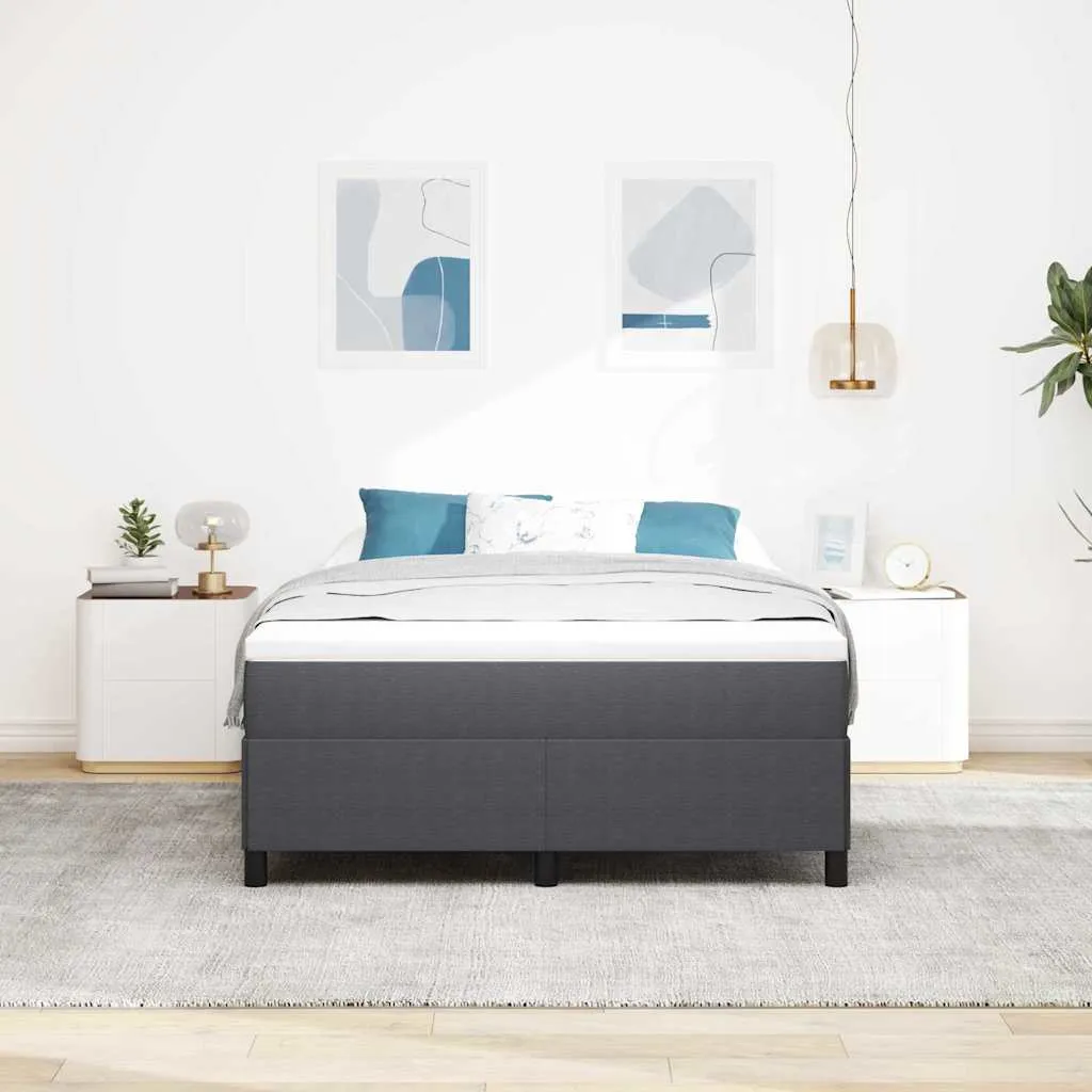 vidaXL Krevet s opruga kutije Tamnosiva 160 x 200 cm Kordura tekstil - Venlo
