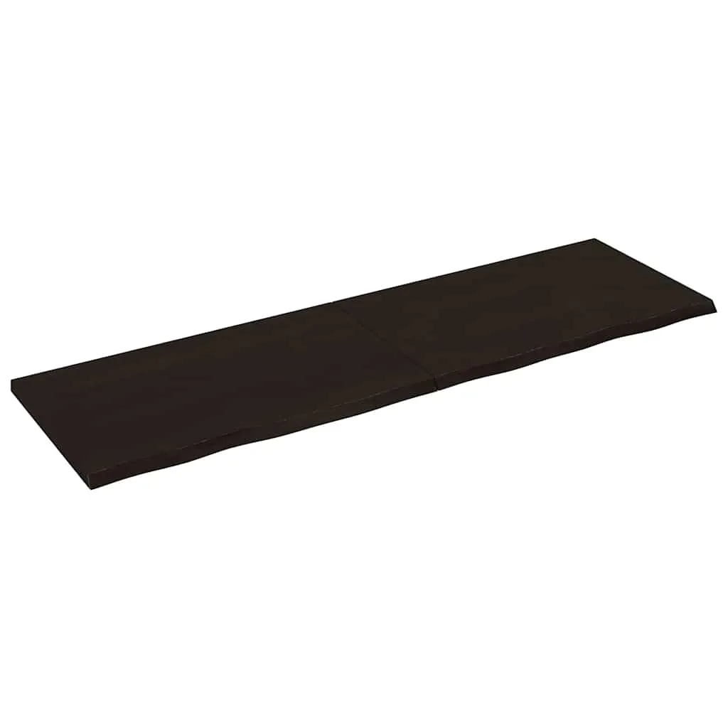 vidaXL Stolna ploča tamnosmeđa 200x60x(2-4) cm obrađena masivna hrast - Venlo