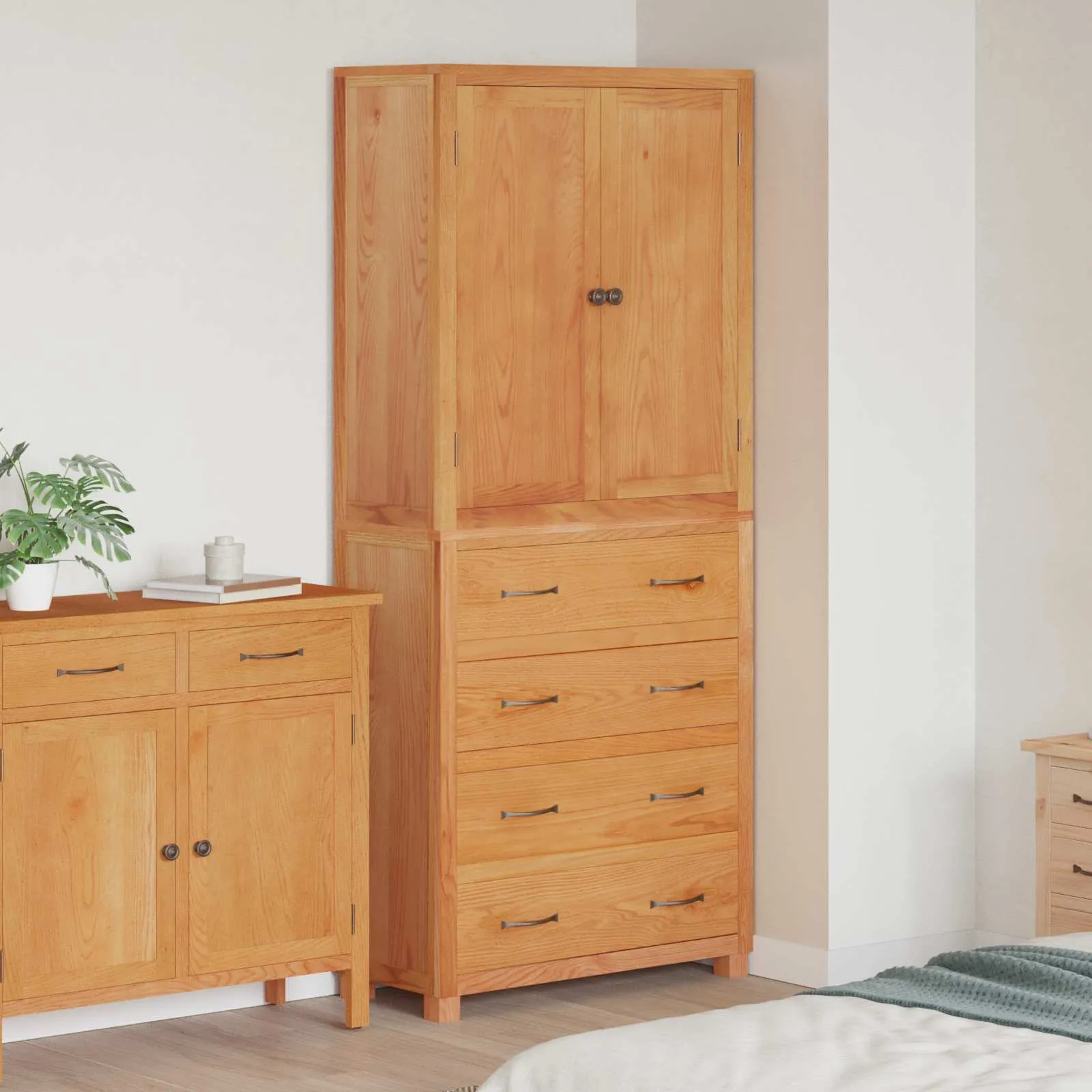 vidaXL Set namještaja za pohranu 2 kom. Prirodna 80 x 35 x 185 cm - Venlo