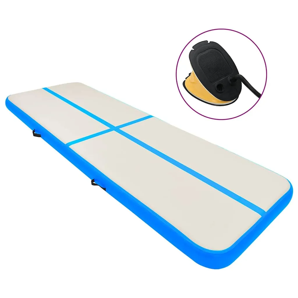 vidaXL Strunjača na napuhavanje s crpkom 500 x 100 x 20 cm PVC plava - Venlo