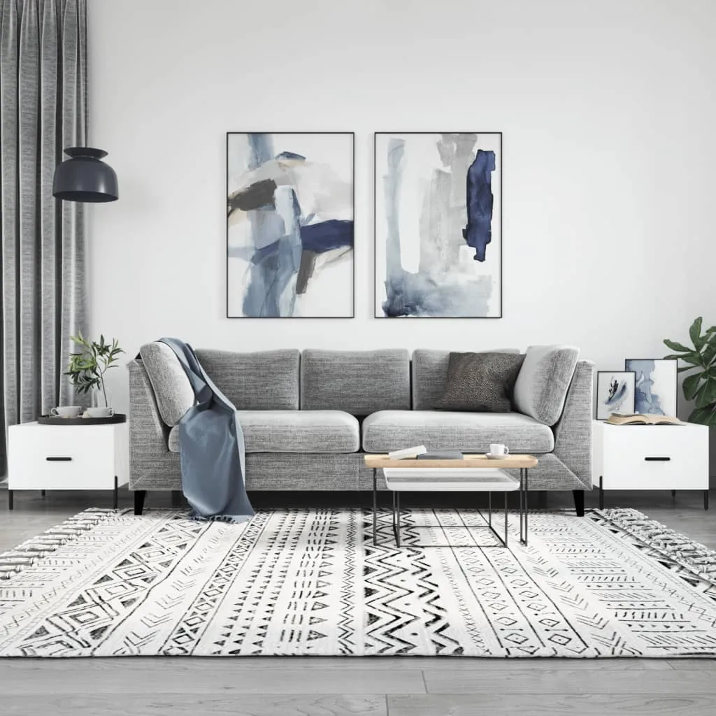 vidaXL Stolići za kavu 2 kom sjajni bijeli 50x50x40 konstruirano drvo - Venlo