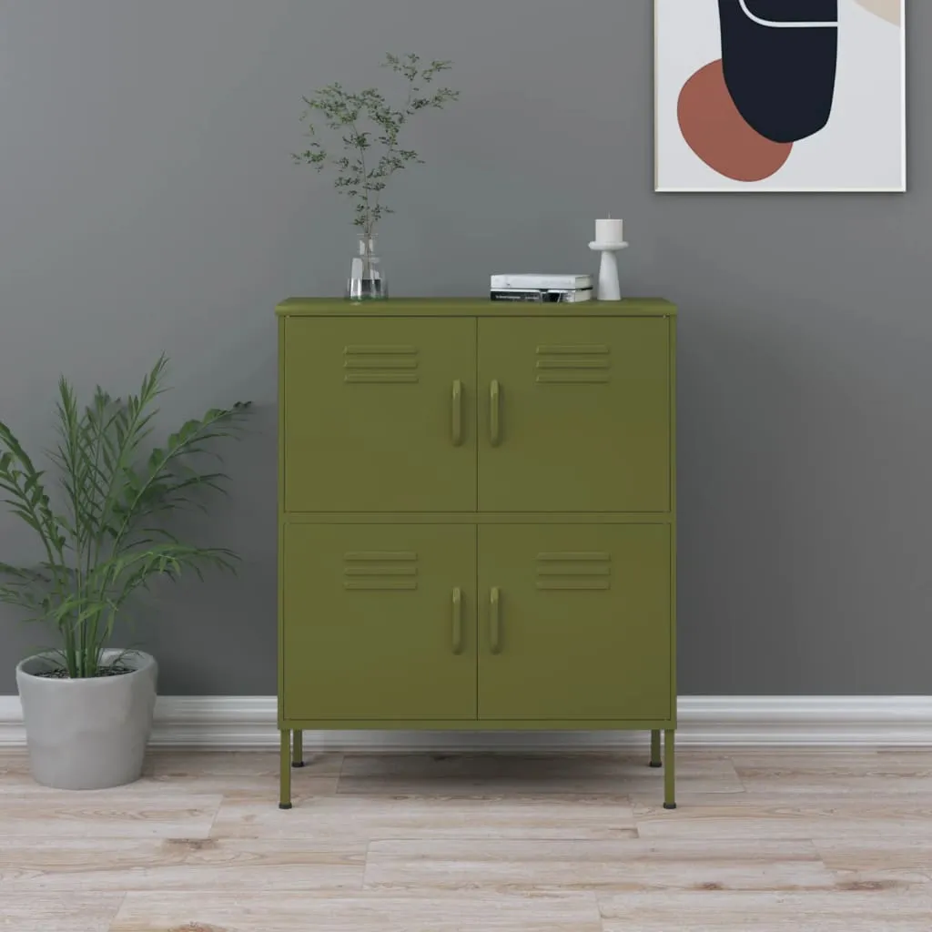 vidaXL Ormarić za pohranu maslinasto zeleni 80 x 35 x 101,5 cm čelični - Venlo