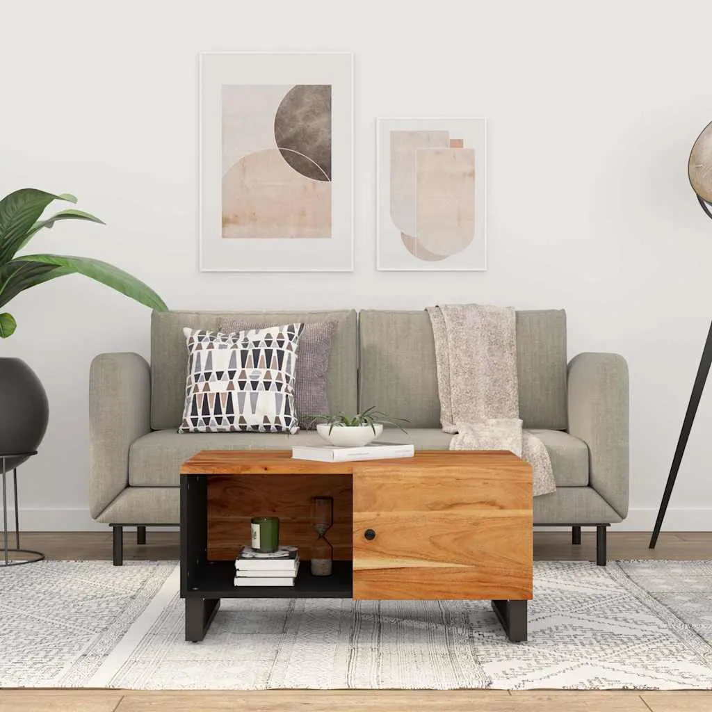 vidaXL Stolić za kavu 80x50x40 cm od drva bagrema i konstruiranog drva - Venlo