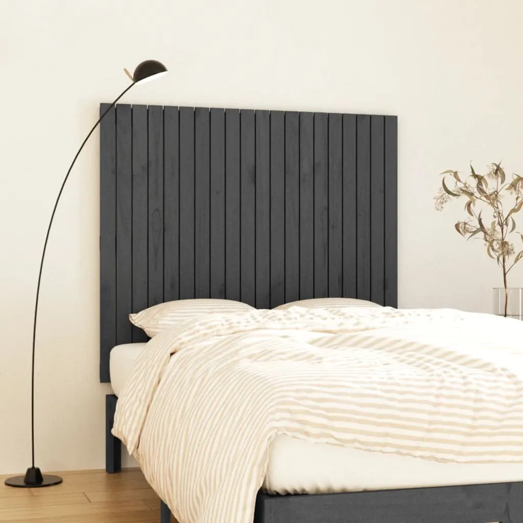 vidaXL Zidno uzglavlje sivo 127,5x3x110 cm od masivne borovine - Venlo