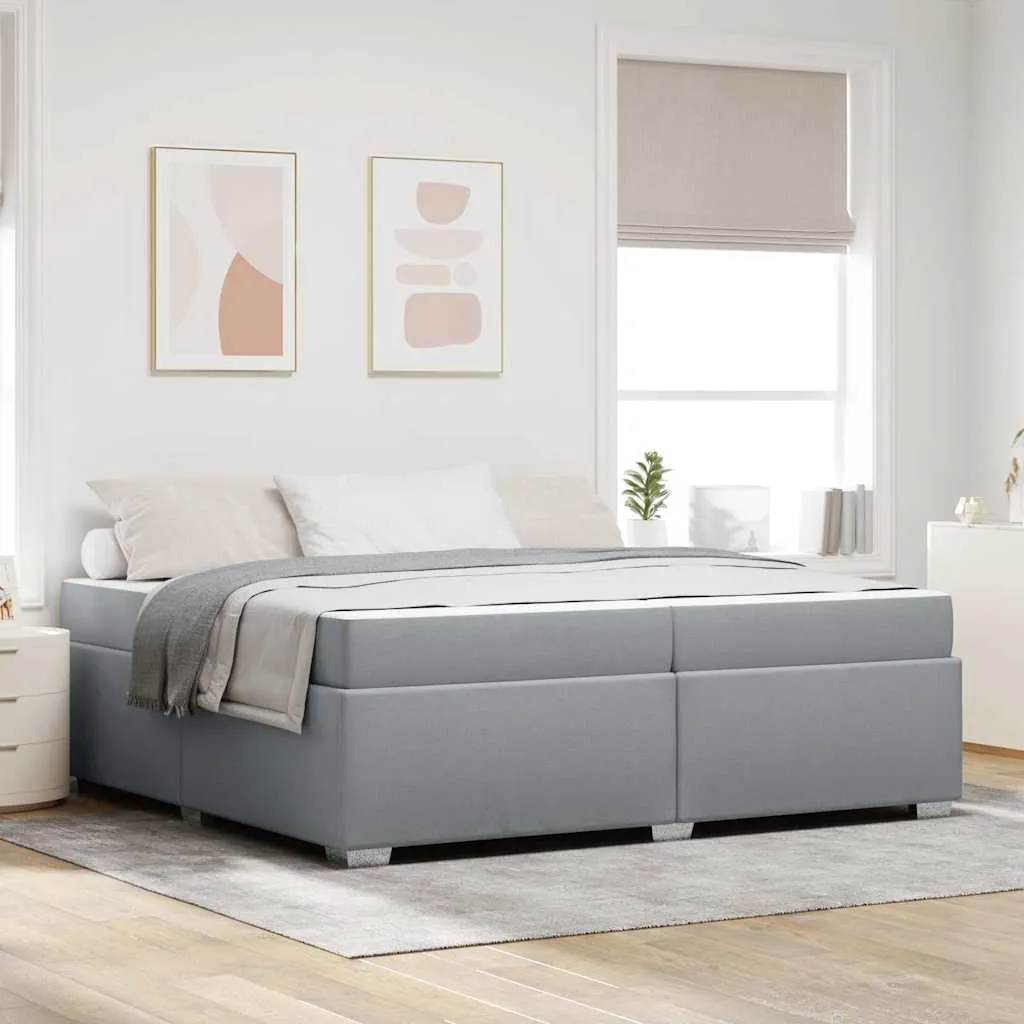 vidaXL Krevetna konstrukcija Svijetlo siva 200 x 200 cm tkanina - Venlo