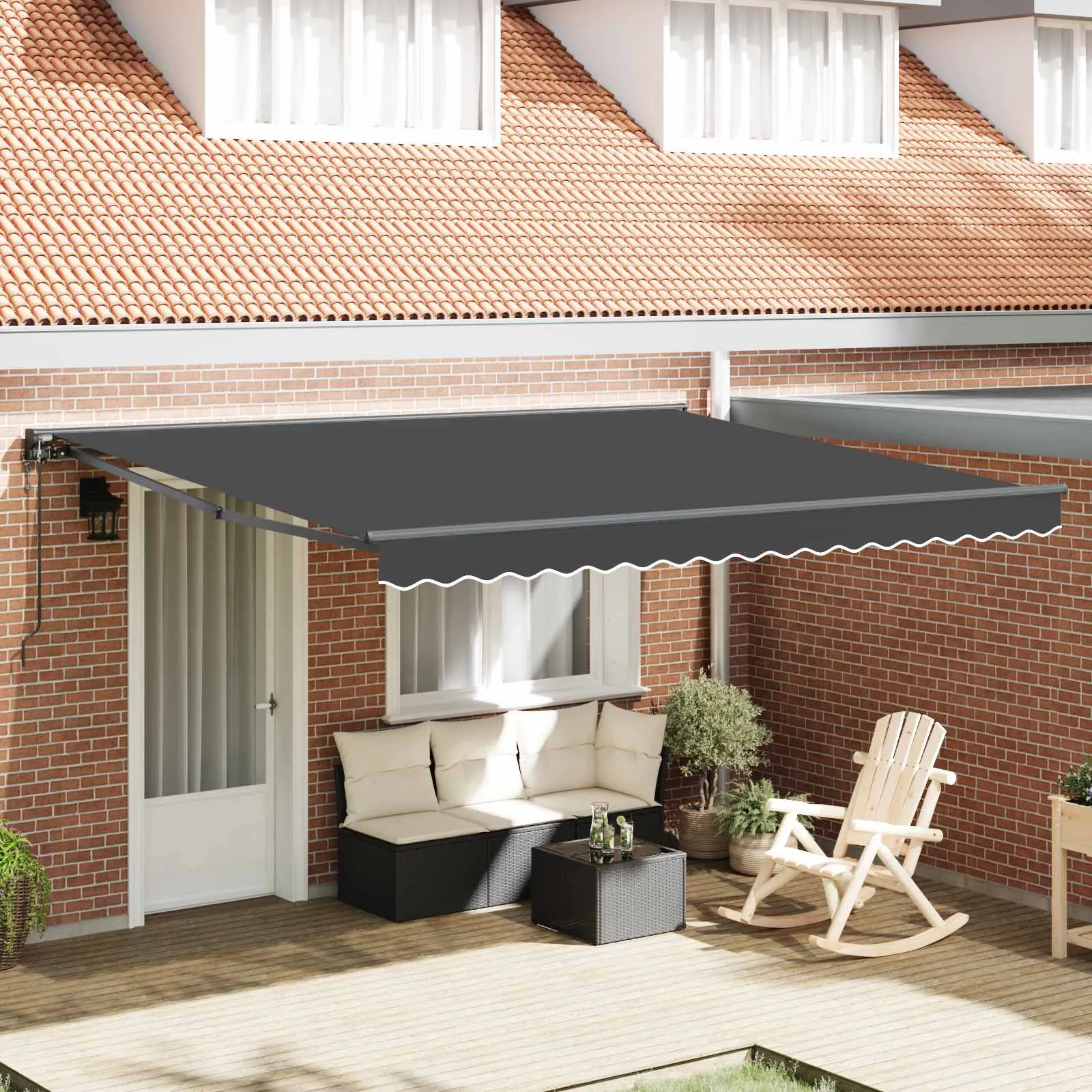 vidaXL Okvir tende Antracit 400 × 300 cm Poliester s PU premazom - Venlo