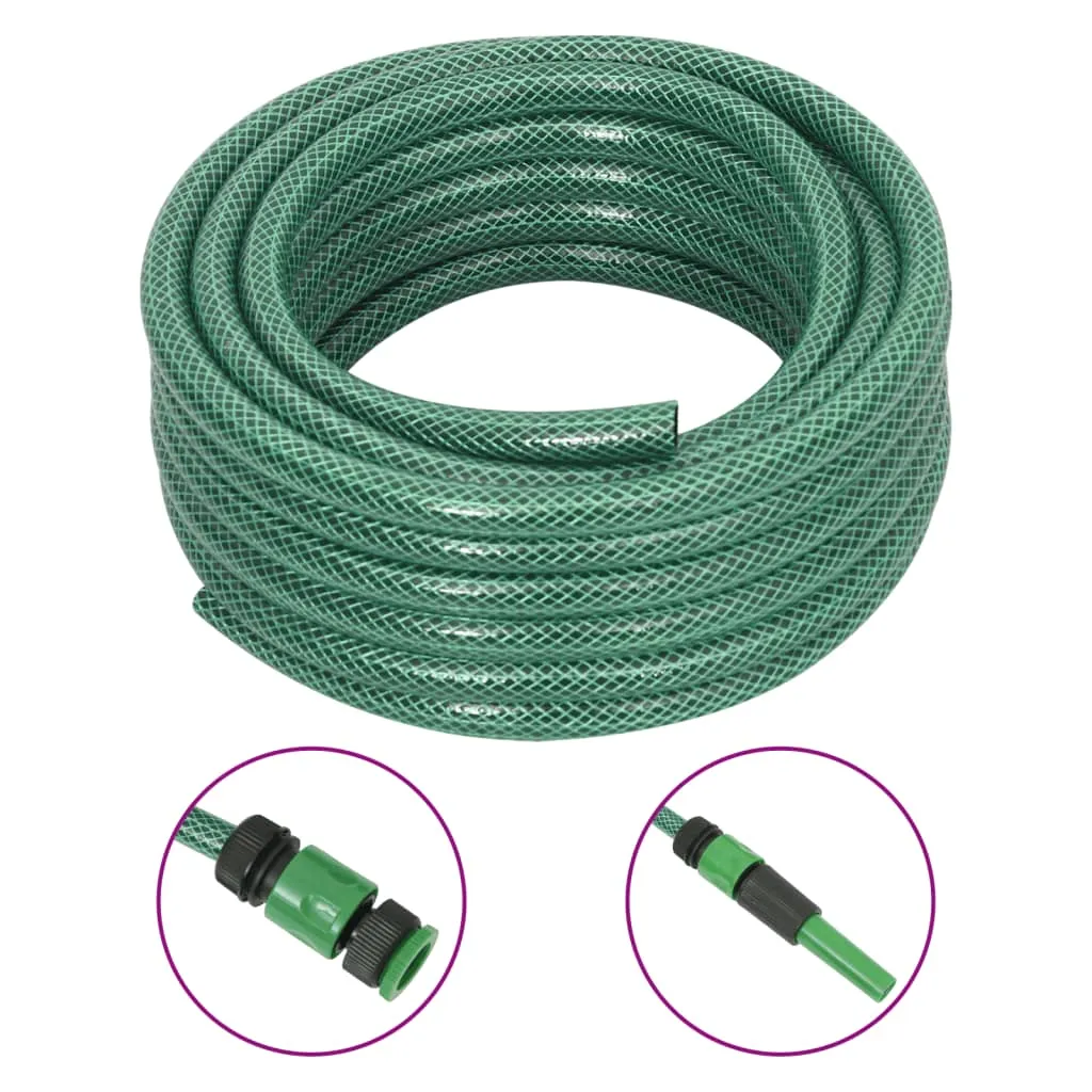 vidaxl vrtno crijevo sa setom priključaka zeleno 0,5 " 10 m pvc - slika 1