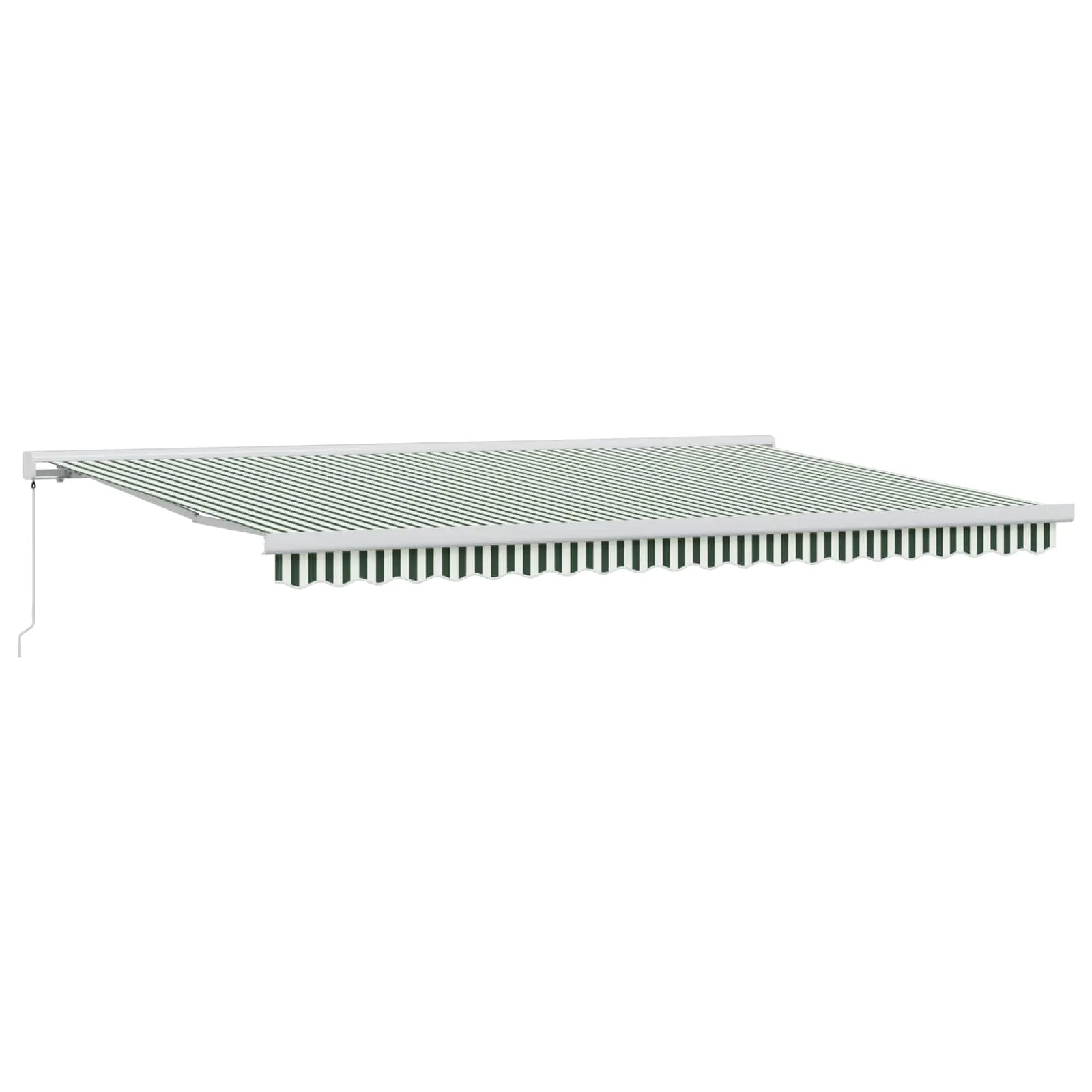 vidaXL Povlačivi tende Zelena i bijela 500 × 300 cm Platno i Aluminij - Venlo