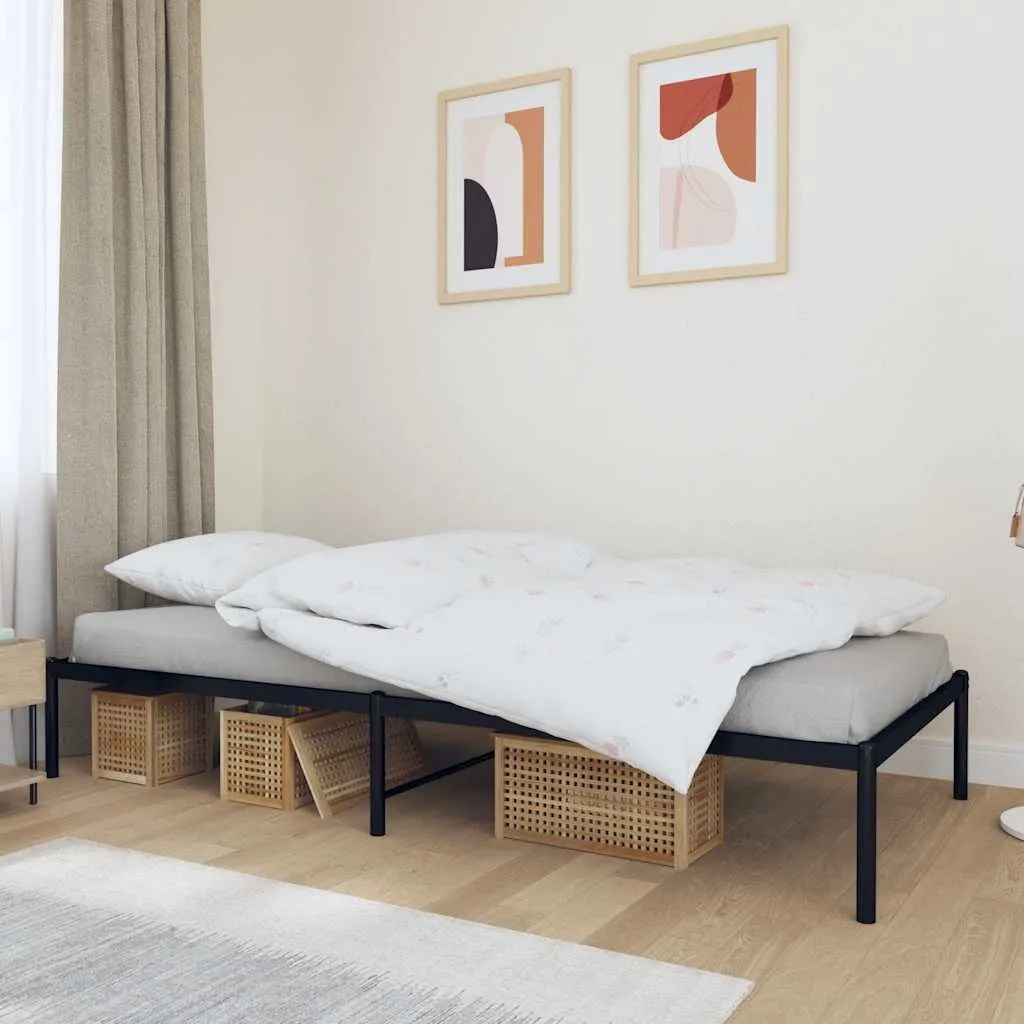 vidaXL Metalni okvir za krevet crni 90 x 200 cm - Venlo