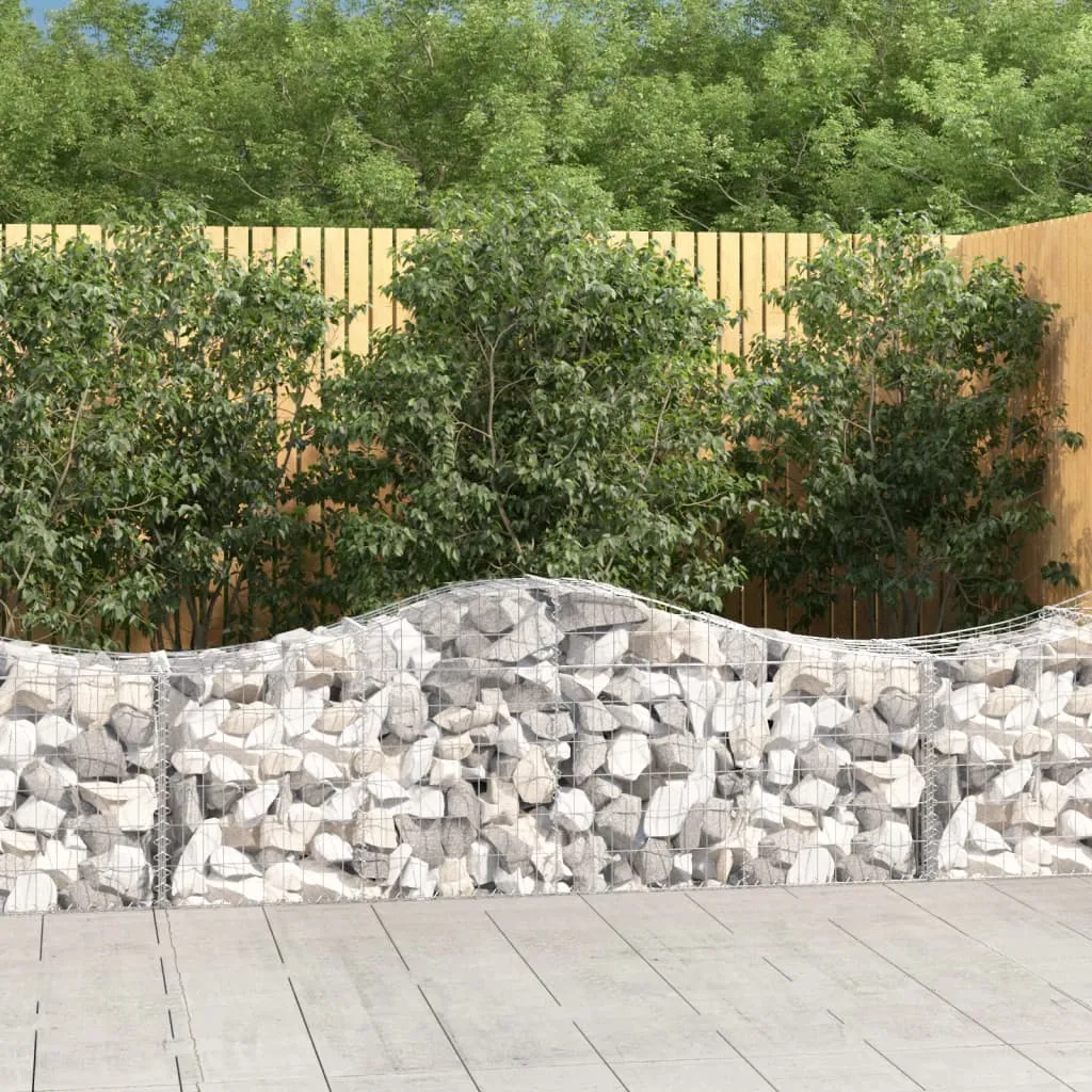 vidaXL Lučne gabionske košare 2 kom 200x50x60/80 cm pocinčano željezo - Venlo