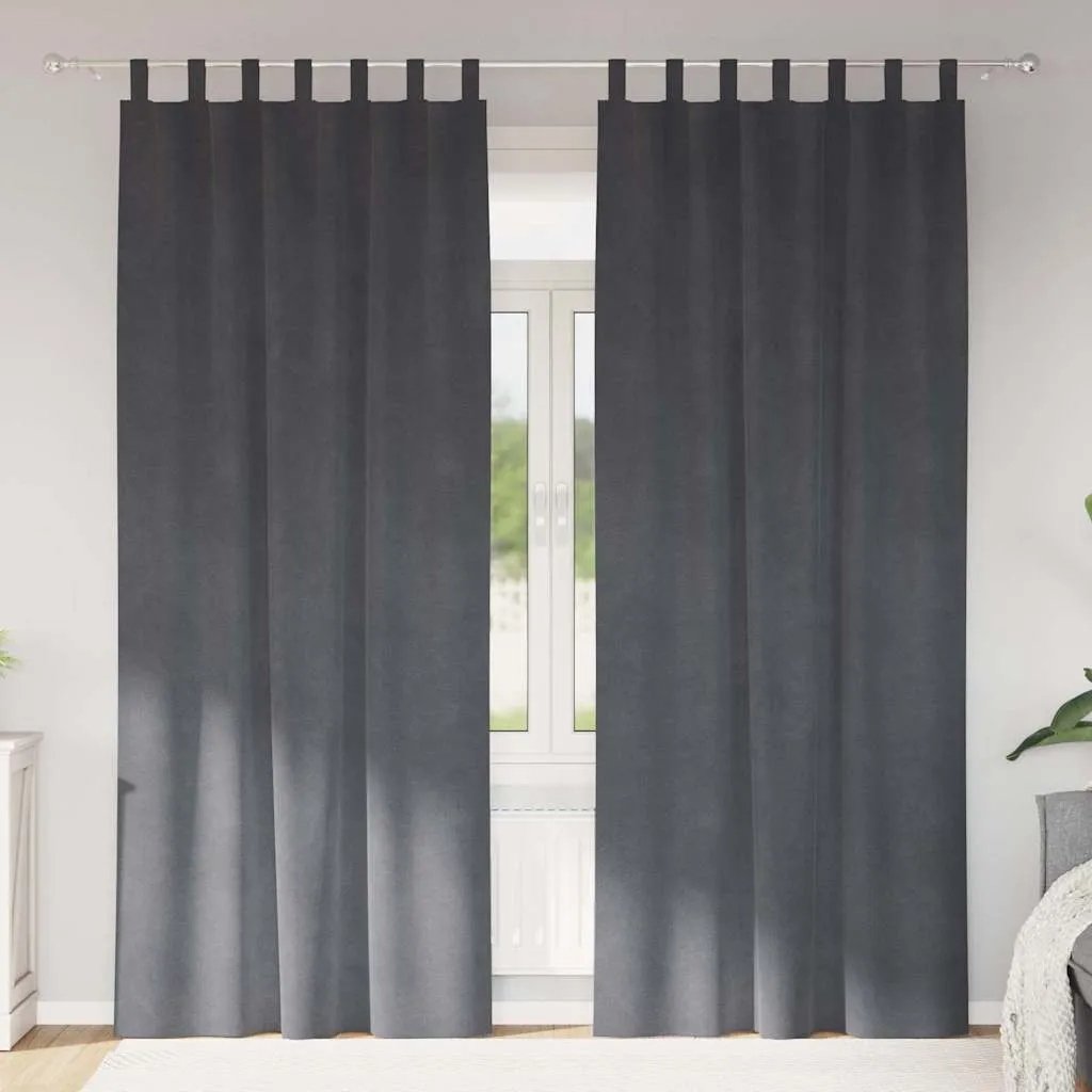 vidaXL Zavjese 2 kom. Svjetlosiva 140 x 245 cm Baršun - Venlo