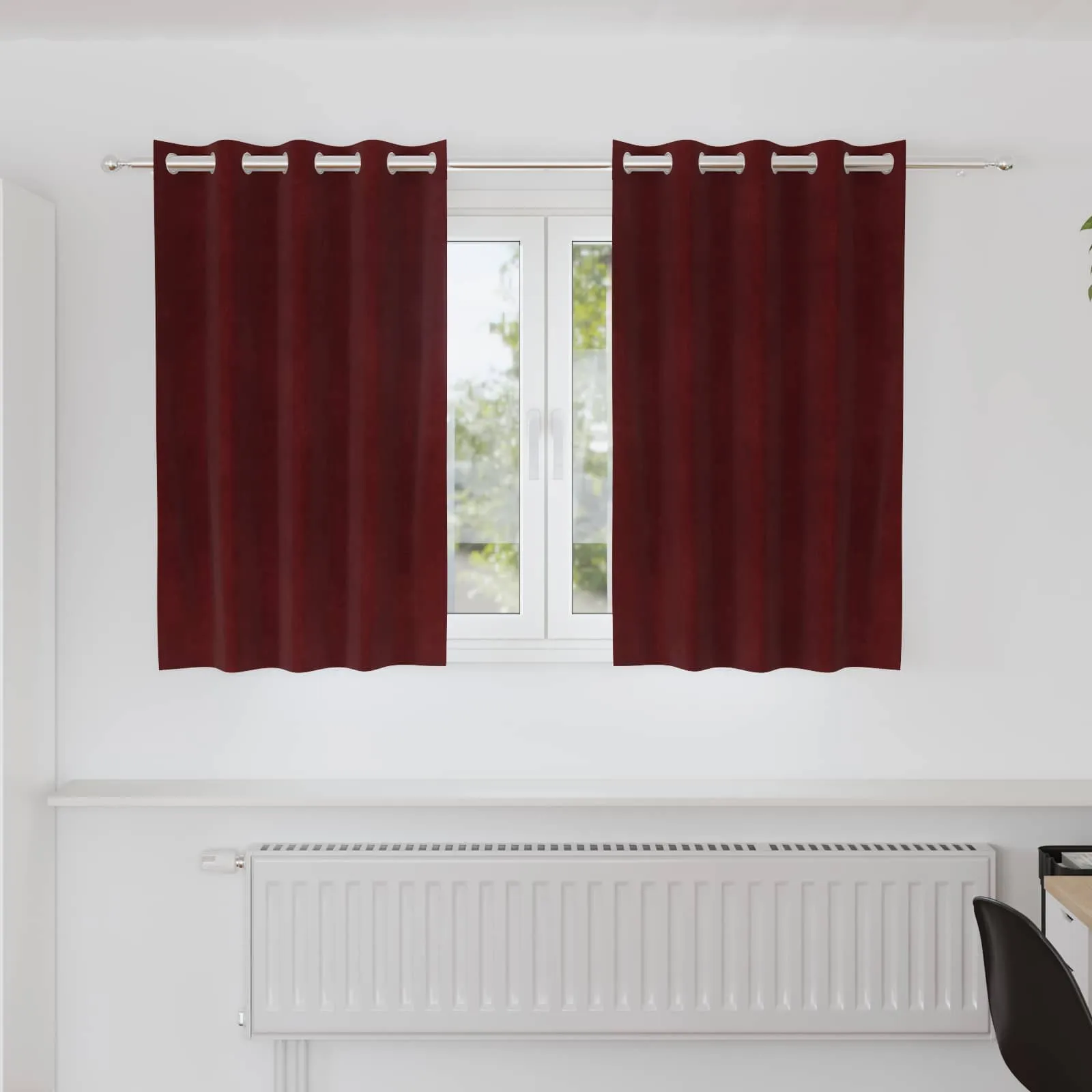 vidaXL Zavjese 2 kom. Vinska crvena 140 x 140 cm Baršun - Venlo