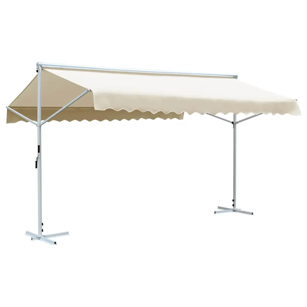 vidaXL Samostojeća tenda 500 x 300 cm krem - Venlo