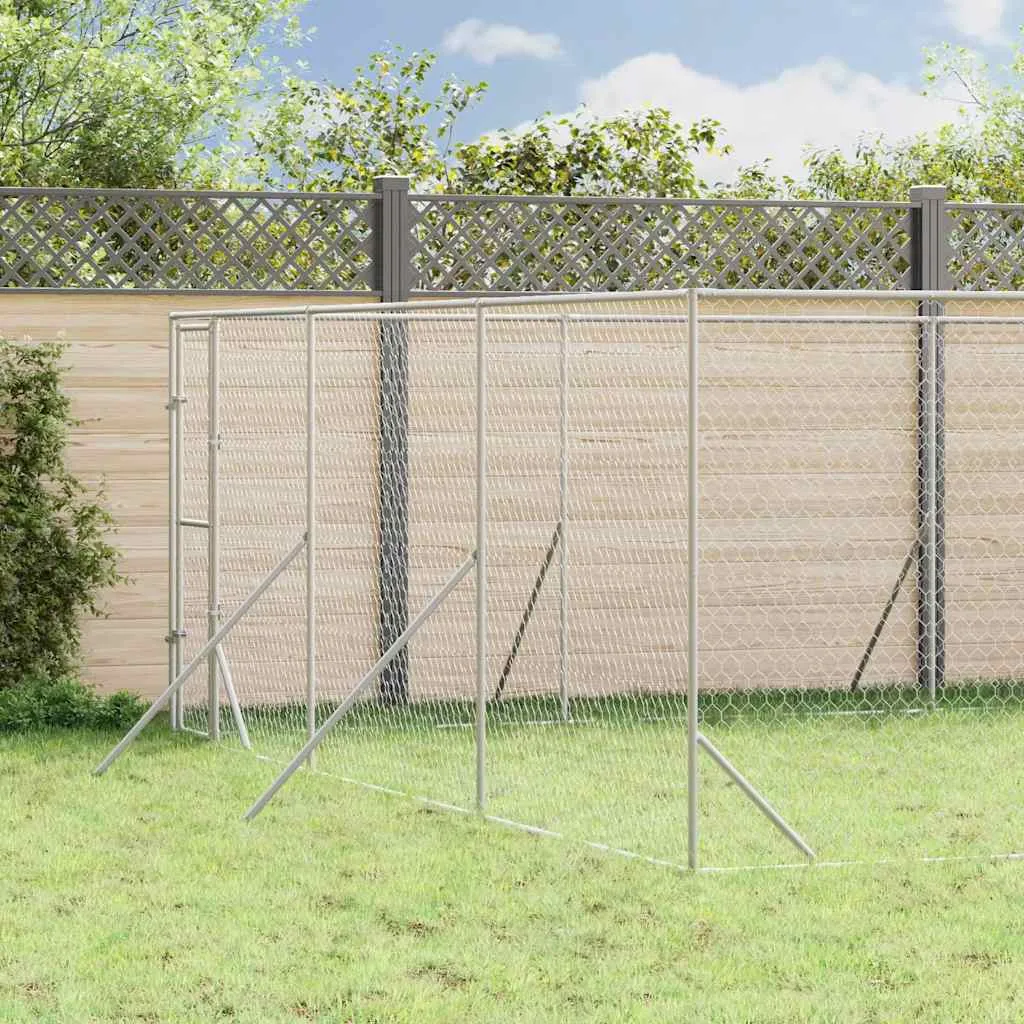 vidaxl vanjski kavez za pse srebrni 6 x 10 x 2 m od pocinčanog čelika - slika 1