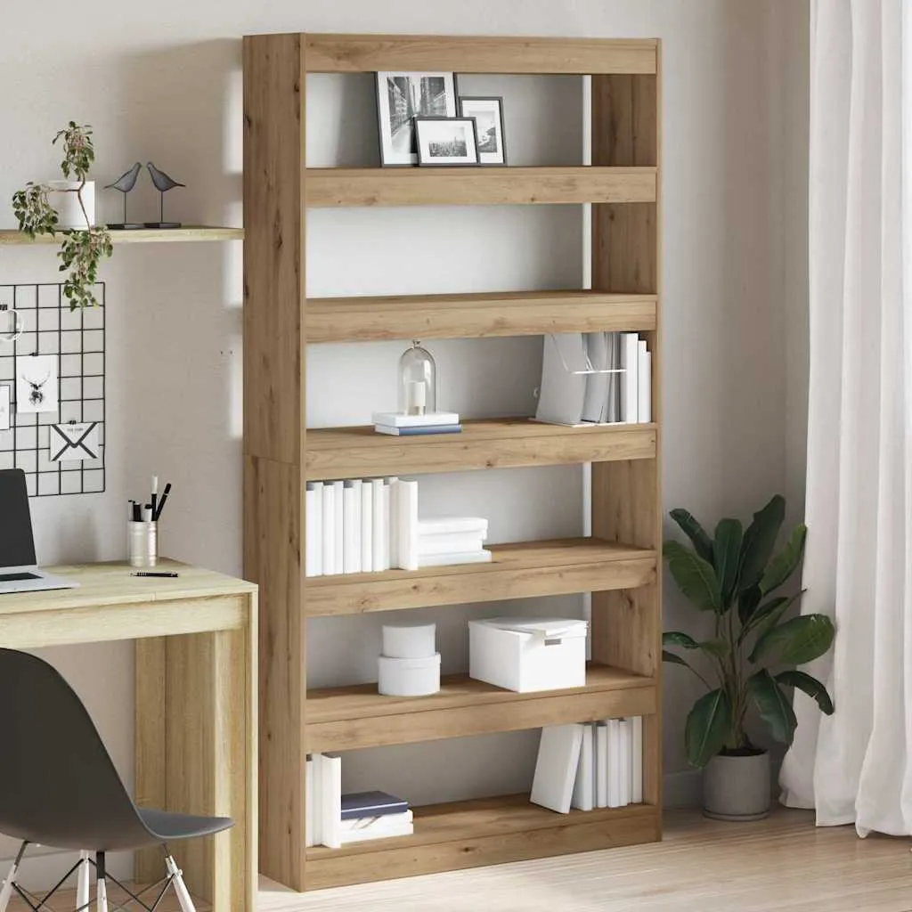 vidaXL Ormarić za knjige 6 razina 100 x 30 x 198 cm Konstruirano drvo - Venlo