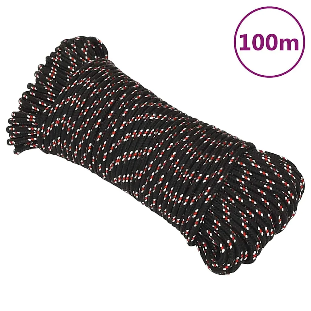 vidaxl brodski konop crni 5 mm 100 m od polipropilena - slika 1