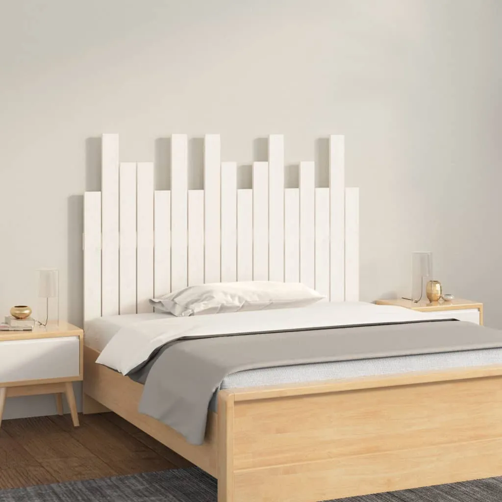 vidaXL Zidno uzglavlje bijelo 108 x 3 x 80 cm od masivne borovine - Venlo