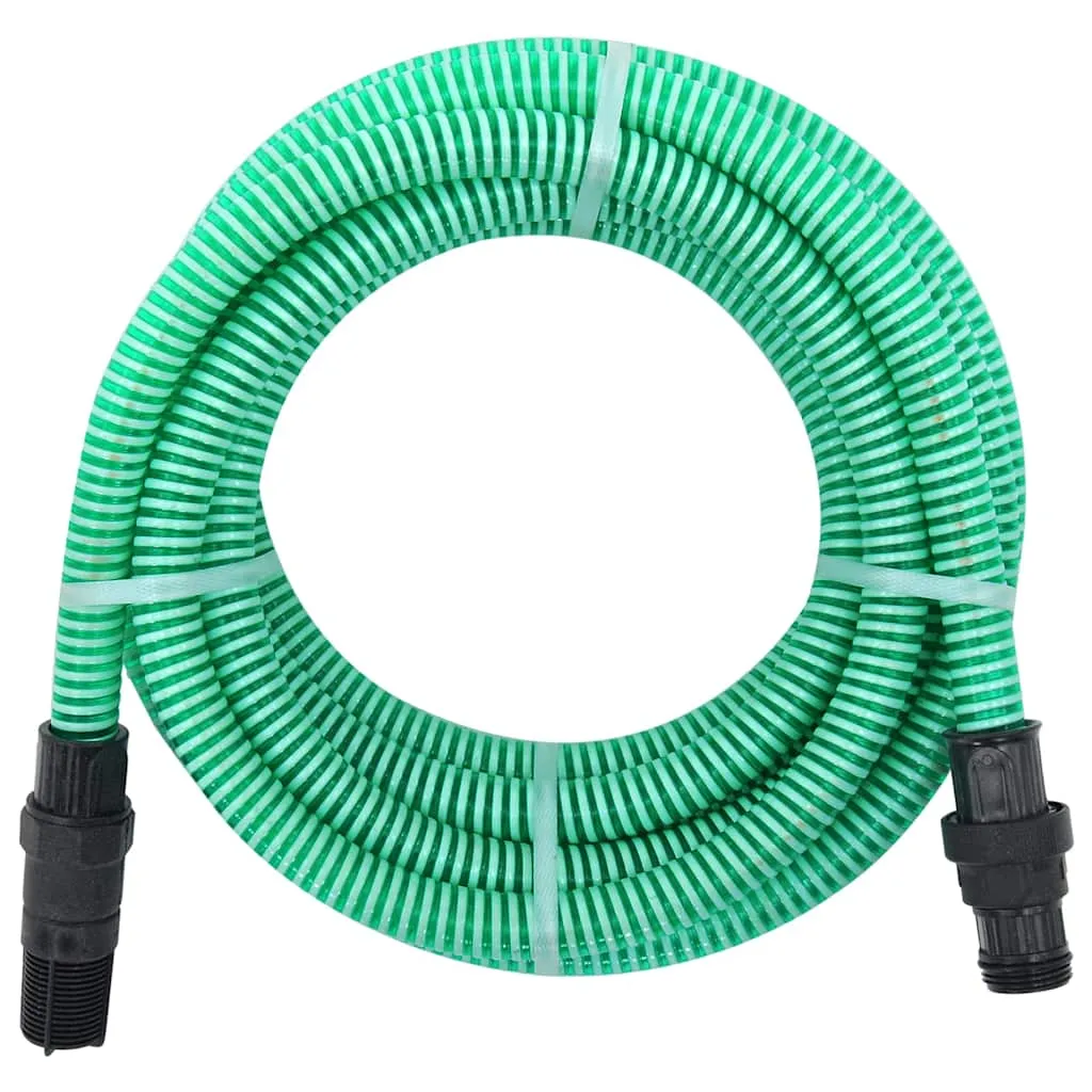 vidaxl usisno crijevo s pvc priključcima zeleno 1 " 7 m pvc - slika 1