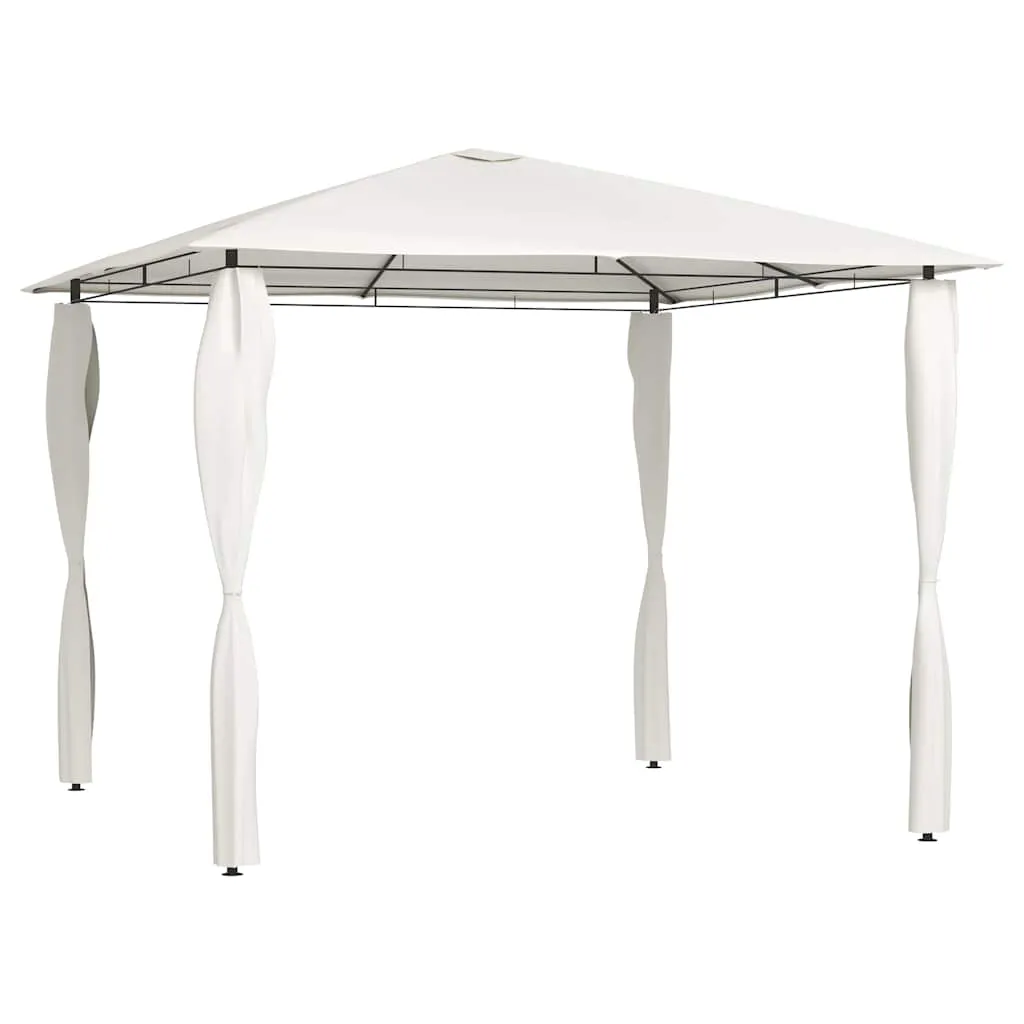 vidaXL Sjenica s navlakama za stupove 3 x 3 x 2,6 m krem 160 g/m² - Venlo