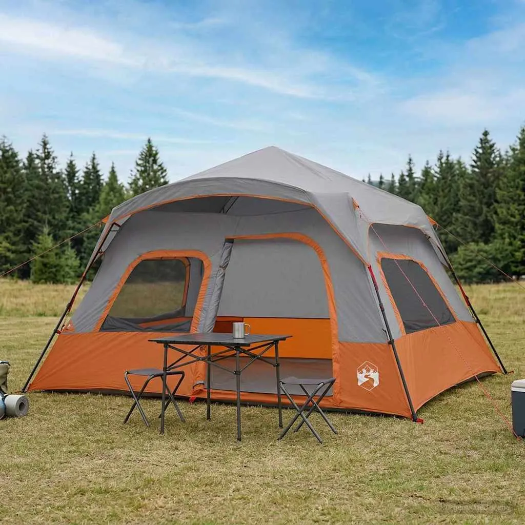 vidaxl instant šator siva i narančasta 340 x 280 x 190 cm - slika 1
