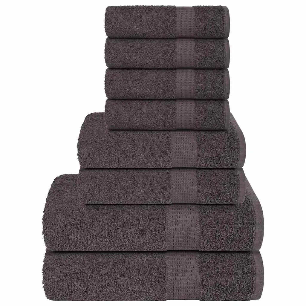 vidaxl set ručnika frogn od 8 dijelova antracit 360 g/m² - slika 1