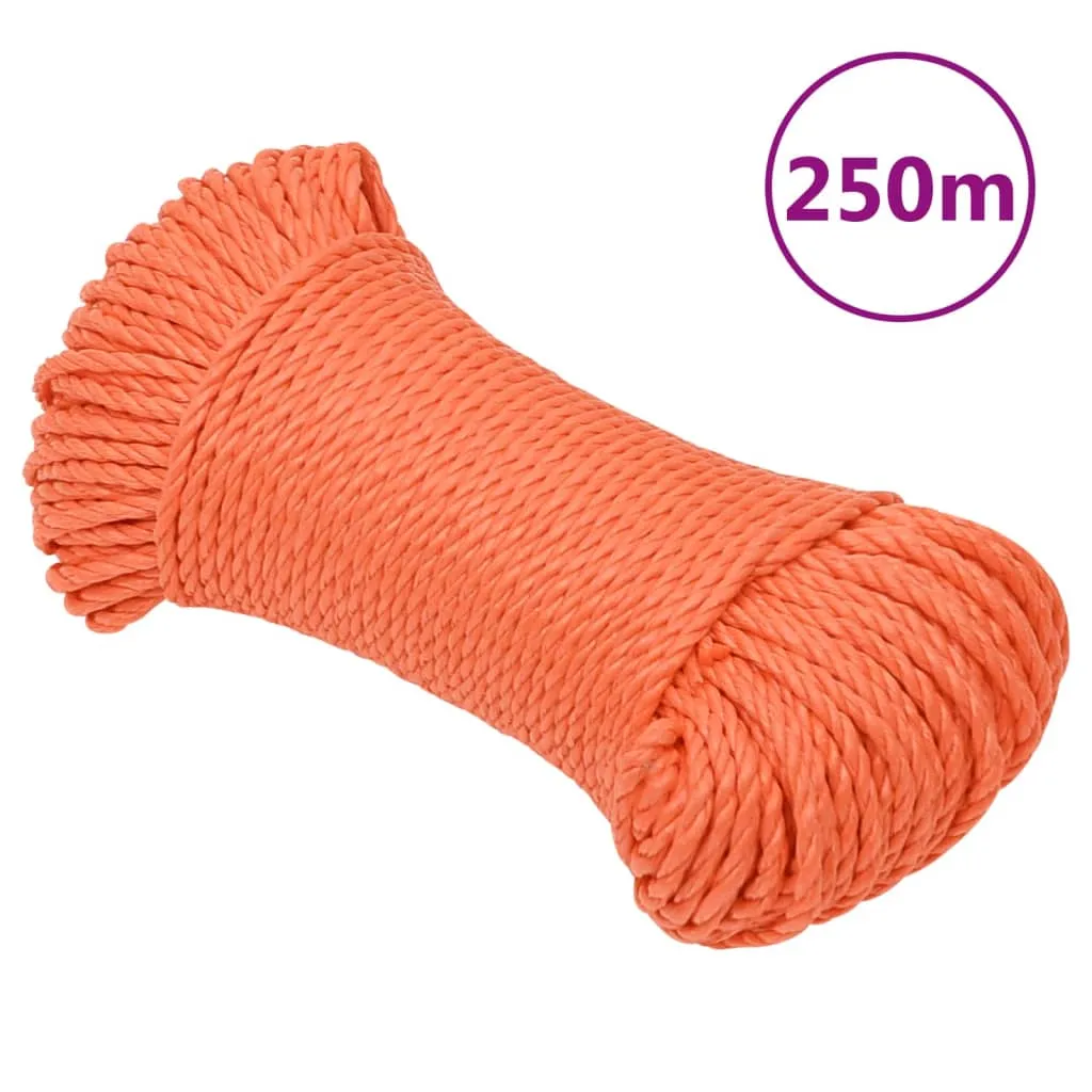vidaxl radno uže narančasti 3 mm 250 m od polipropilena - slika 1
