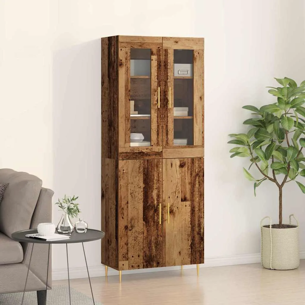 vidaXL Highboard 2 kom. Staro drvo 69,5 x 34 x 180 cm - Venlo
