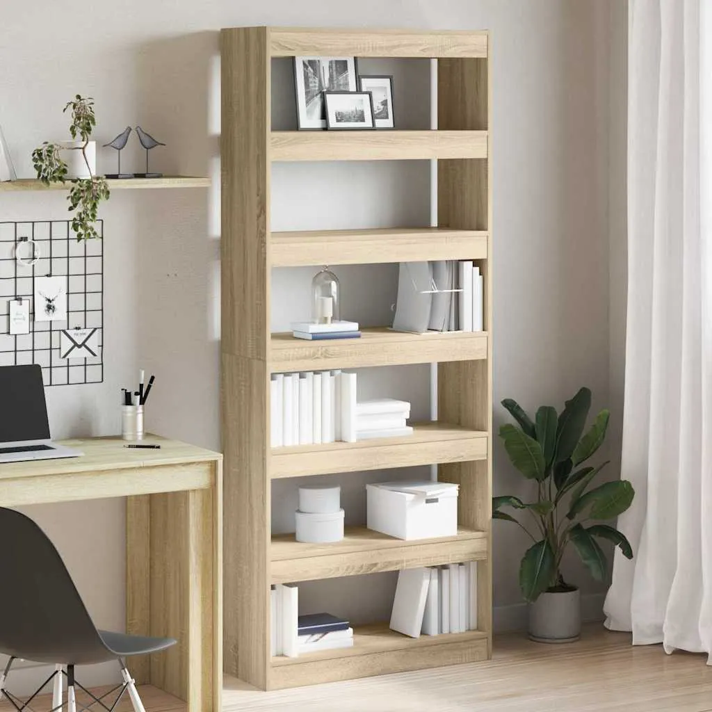 vidaXL Ormarić za knjige 6 razina 80 x 30 x 198 cm Konstruirano drvo - Venlo