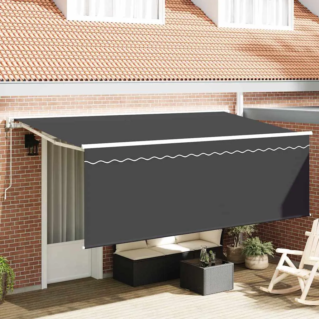 vidaXL Povlačivi tende Antracit 350 x 200 cm Poliester i aluminij - Venlo