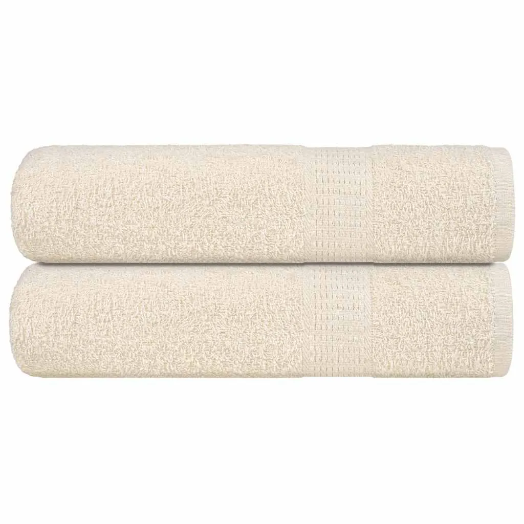 vidaxl ručnici za tuširanje frogn 2 kom. krem 70x140 cm 360 g/m² - slika 1