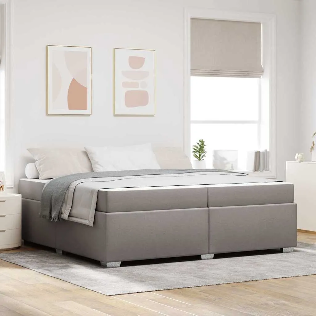 vidaXL Krevetna konstrukcija Sivo-smeđa 200 x 200 cm tkanina - Venlo
