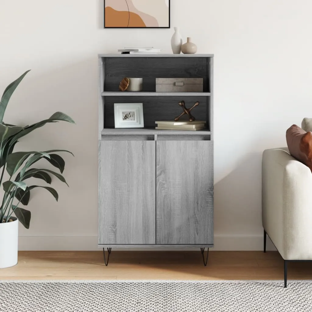 vidaXL Visoka komoda siva sonome 60x36x110 cm od konstruiranog drva - Venlo