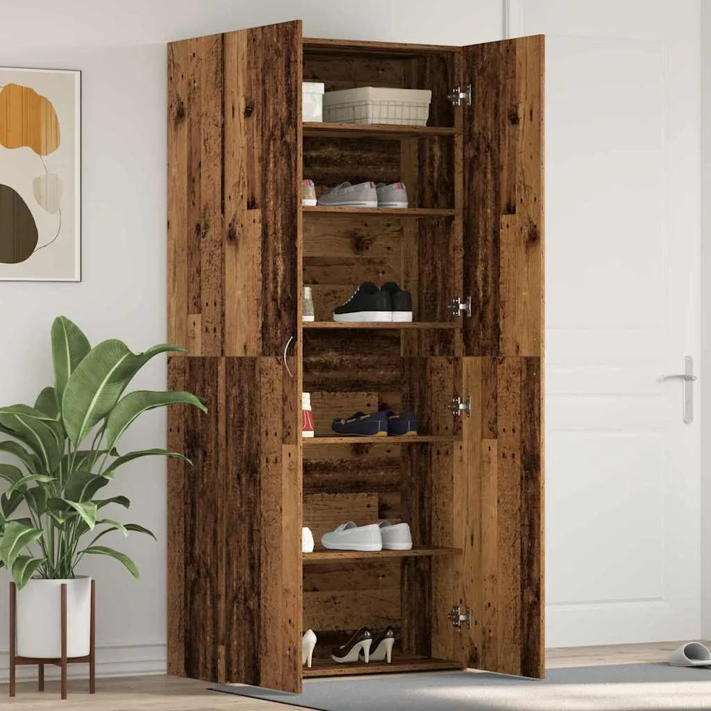 vidaXL Ormar za cipele 80 x 35.5 x 180 cm Konstruirano drvo Smeđa - Venlo