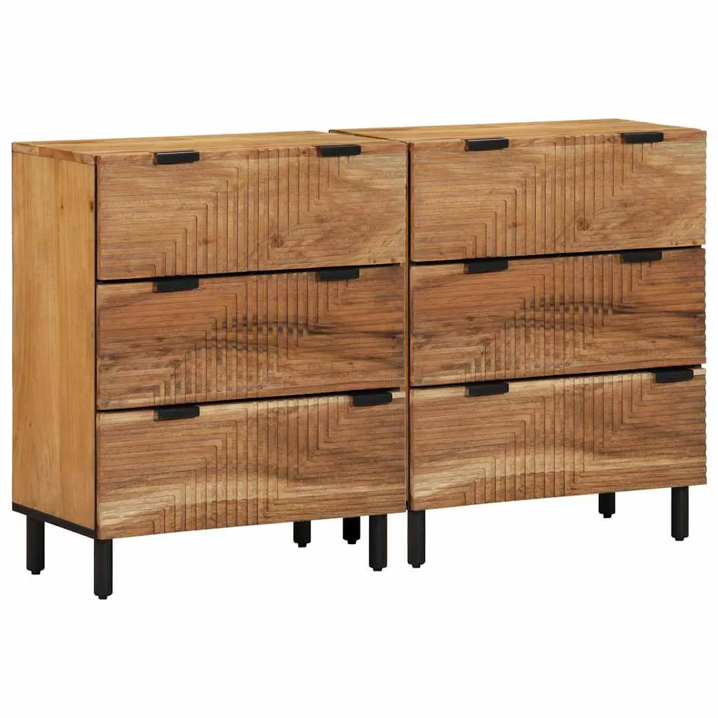 vidaXL Set komoda 2 kom. 120 x 33 x 75 cm Čvrsto drvo akacije - Venlo