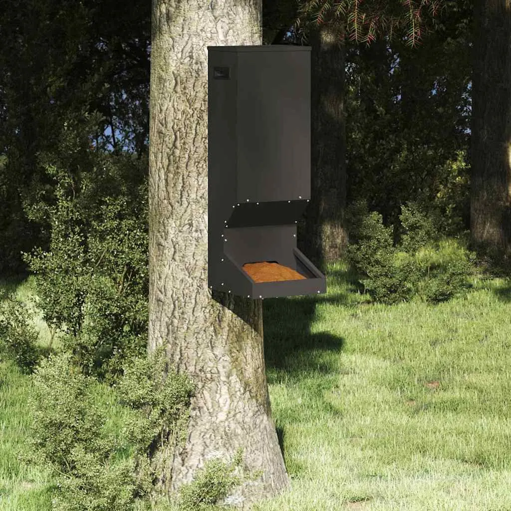 vidaxl nahranilica za jelene crna 28 x 30 x 80 cm 3 kg - slika 1