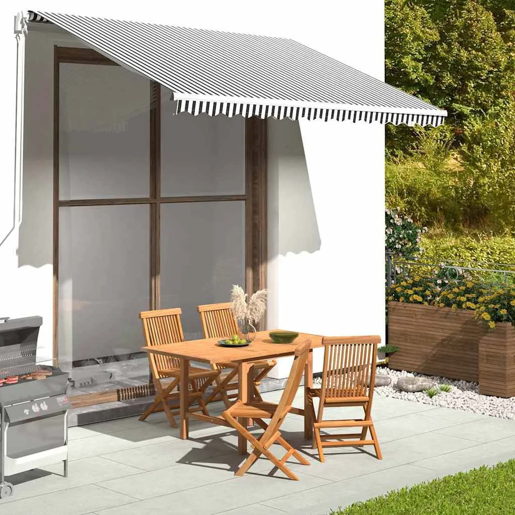 vidaXL Zamjenska tkanina za tendu antracit i bijela 350x250 cm poliester - Venlo
