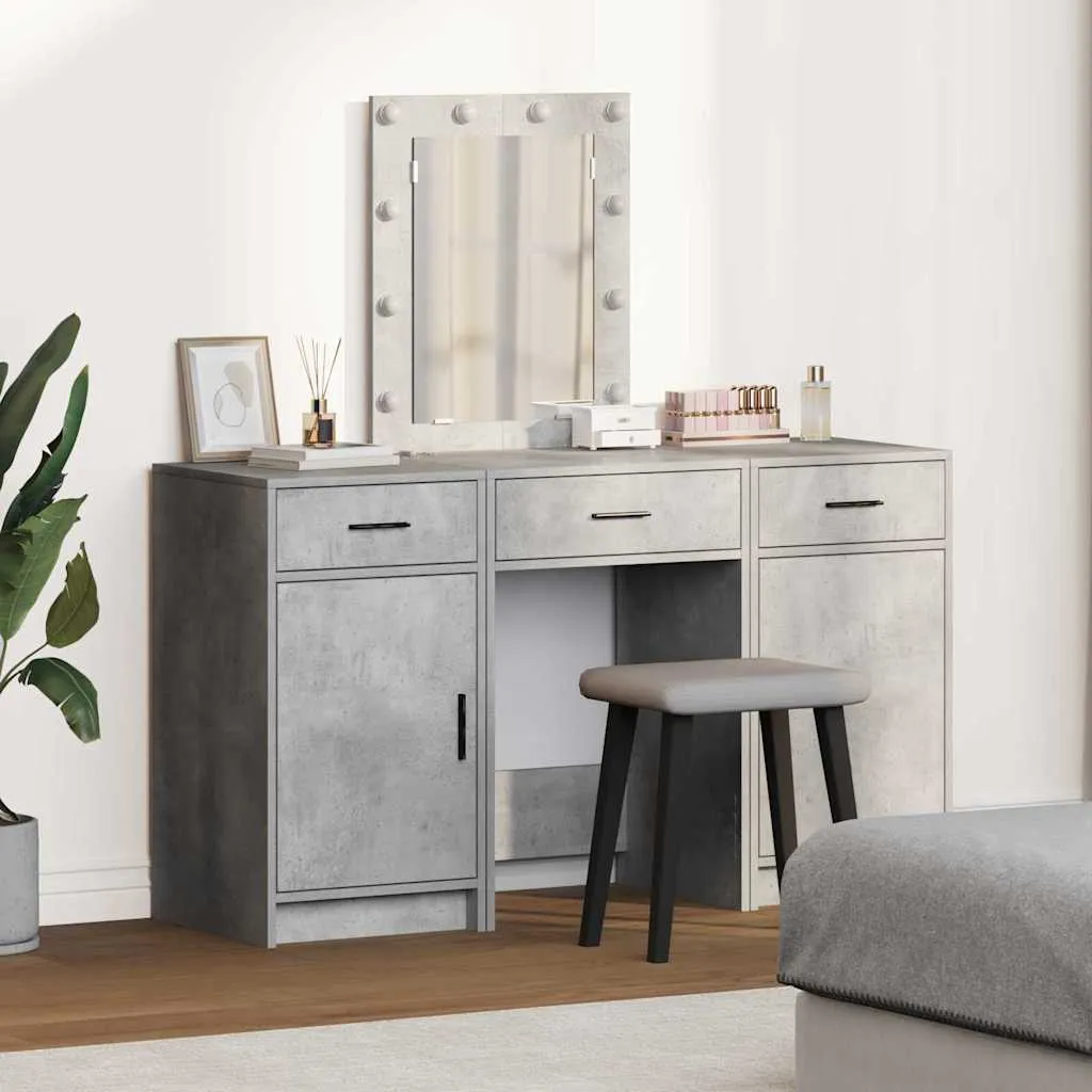 vidaXL Toaletni stol Siva 50 x 41 x 135 cm Konstruirano drvo - Venlo