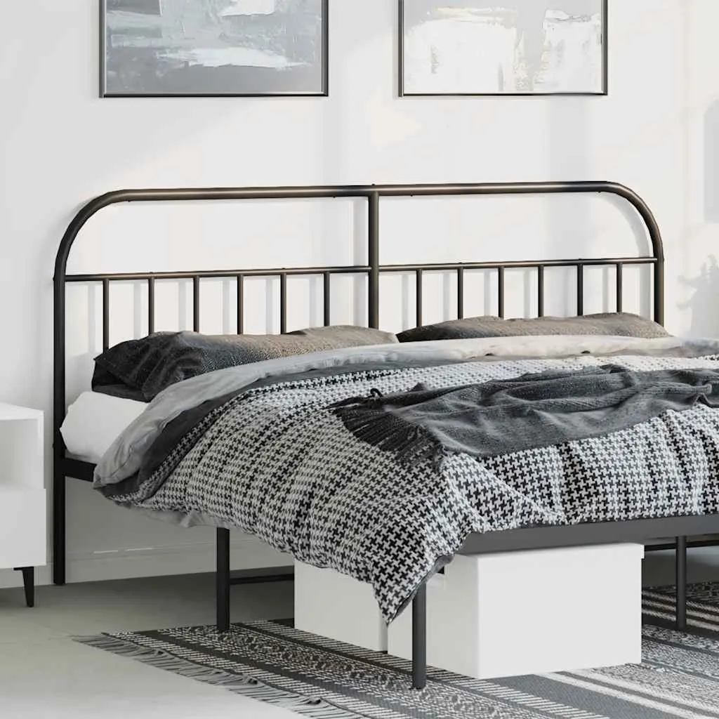 vidaXL Metalno zamjensko uzglavlje crno 193 cm - Venlo