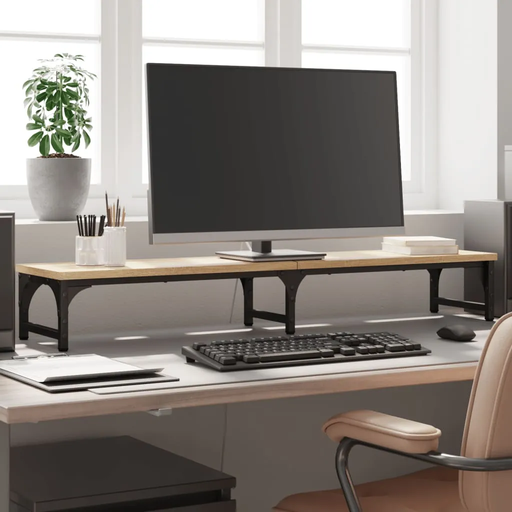 vidaXL Stalak za monitor boja hrasta 105x23x15,5 cm konstruirano drvo - Venlo