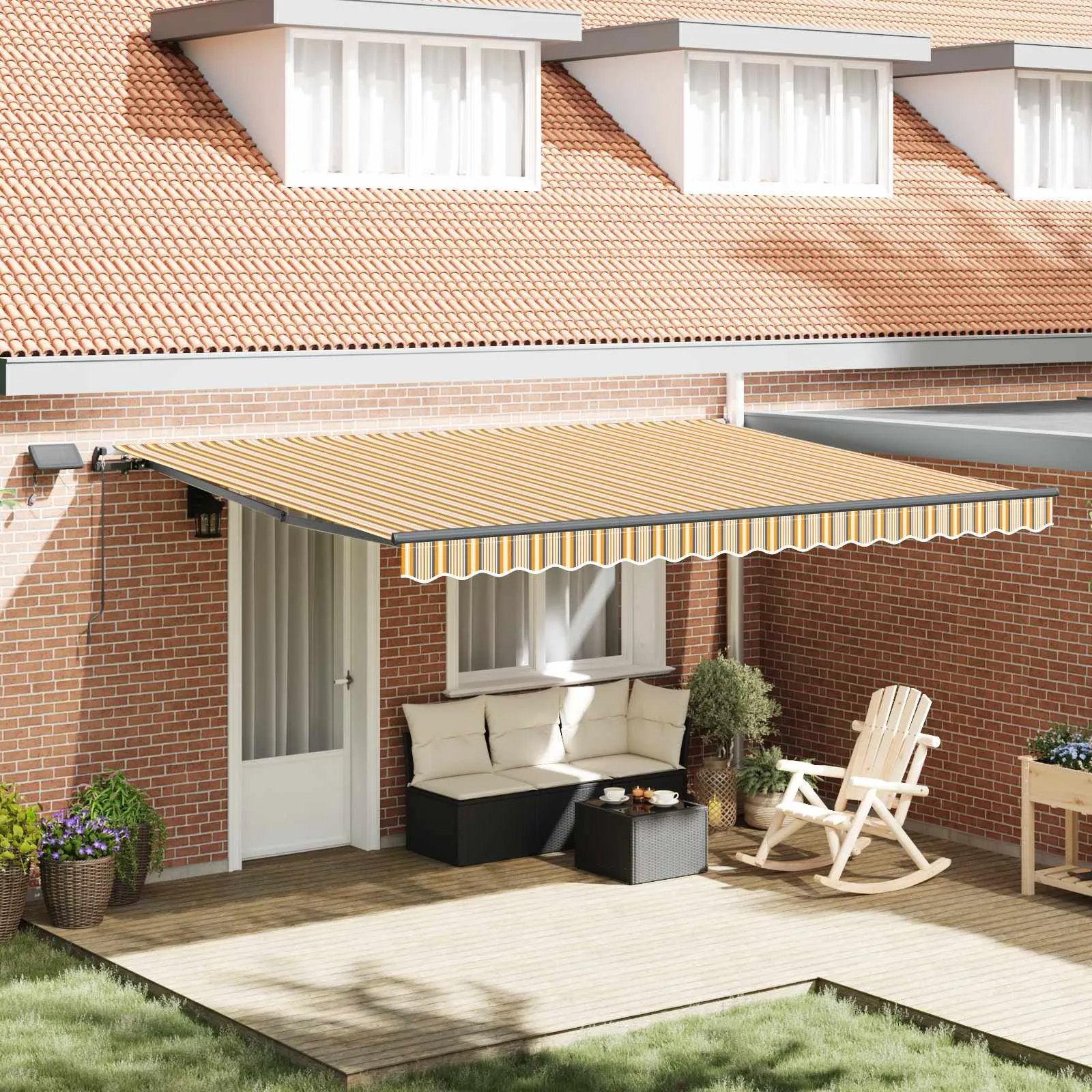vidaXL Povlačivi tende Šareni 450 × 350 cm Tkanina i Aluminij - Venlo