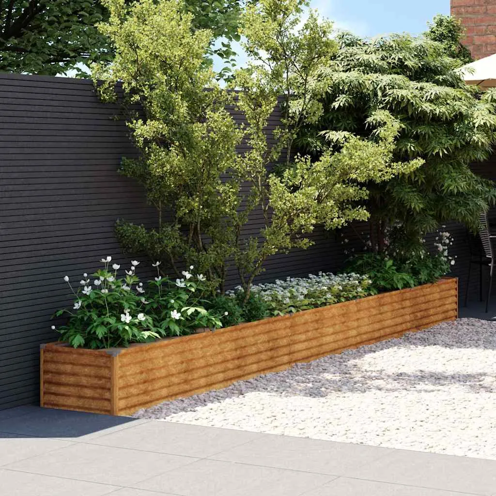 vidaXL Povišena vrtna gredica 482x50x36 cm Corten čelik - Venlo