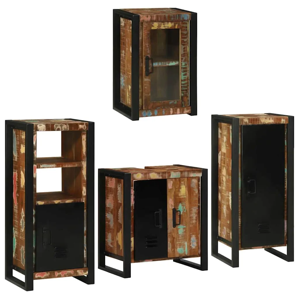 vidaXL Set namještaja za kupaonicu 4 kom. Šareni 55 x 35 x 60 cm - Venlo